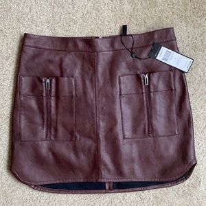 BCBGMAXAZRIA Faux Leather Mini Skirt